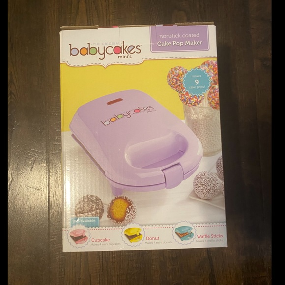 Babycakes Mini Maker Cake Pop Maker, 9-Pops, Purple - Picture 2 of 7